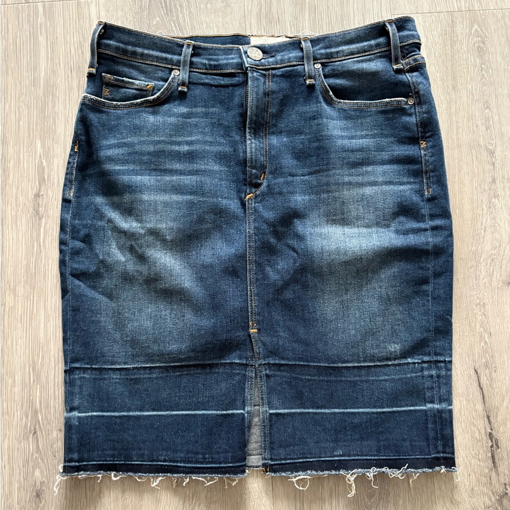 McGuire Denim Blue Midi Skirt